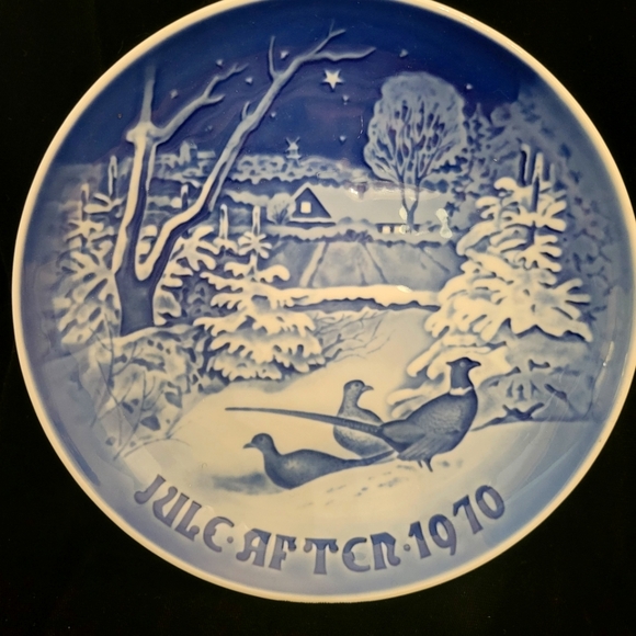 Other - Jule Aften 1970 Bing and Grondahl Copenhagen Porcelain. “Pheasants in the Snow”